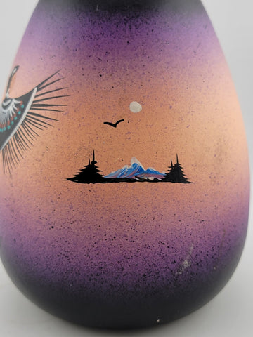 Signed E. Johnson Navajo Beautiful Handmade Pottery Mystique Maiden Vase