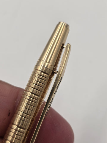 Vintage Montblanc Noblesse Gold Plate Ballpoint Pen Nina Ricci CoBranded Germany