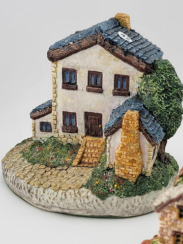 Lot Of 3 Vintage English Cottages- Made In Taiwan - Christmas Gift Idea