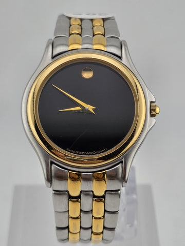 Vintage Movado Classic Museum Two-Tone Quartz Wristwatch 81-E4-0823. New Battery
