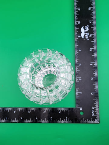 Vintage Atlantis TRIO Lead Crystal Bud Vase Hand Blown Vertical Cuts 4.5"