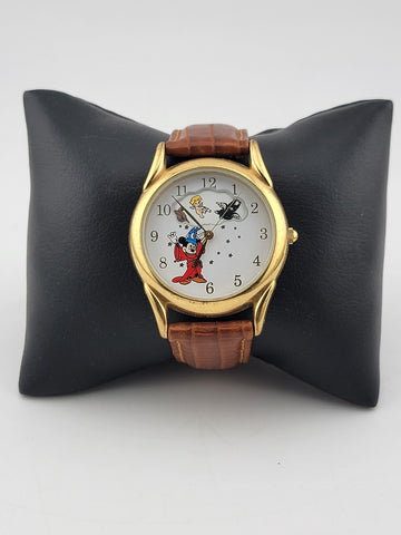 Disney Fantasia Watch Sorcerers Apprentice VTG Rare 1995 55th Anniversary. Works