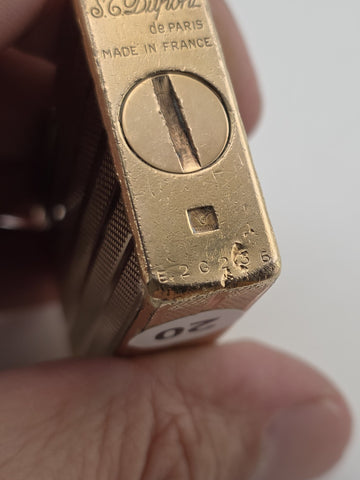 Vintage Collectible Authentic St Dupont France Gold Plated Ligne 1 Lighter.