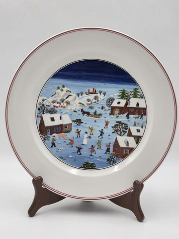 Villeroy & Boch Design Naif Laplau 4 Dinner Plates Christmas Village Noah Ark