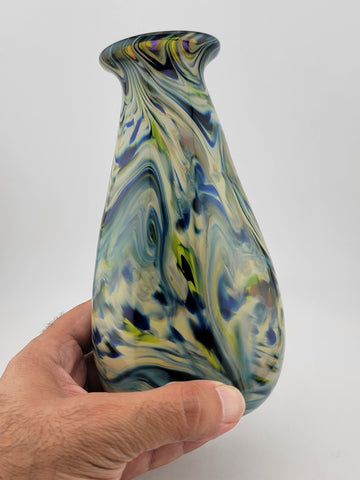 Rare One Of A Kind Collectible Scott Meyer 2009 Signed Fused Glass Vase.