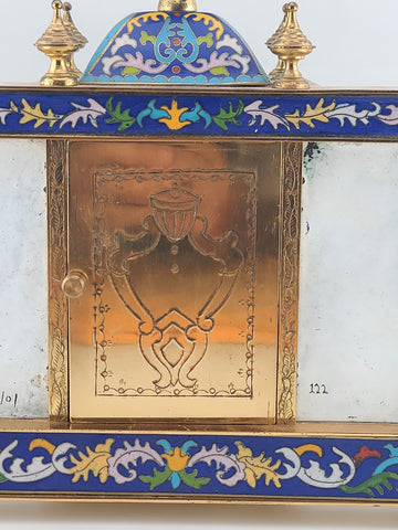 Vintage Exquisite Renaissance-Style Chinese Enamel & Cloisonne Clock. Working.