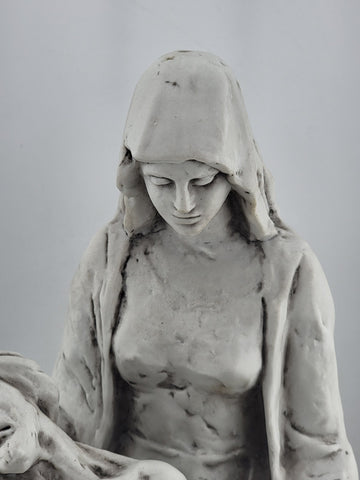 Capodimonte Benacchio Triade La Pietat De Michelangelo porcelain statue Signed.