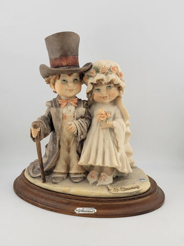 G. ARMANI Wedding Statue Figurine 8.25"  BRIDE & GROOM FLORENCE Italy 1982 VTG