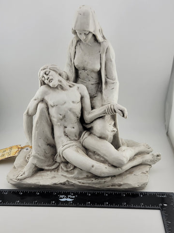Capodimonte Benacchio Triade La Pietat De Michelangelo porcelain statue Signed.