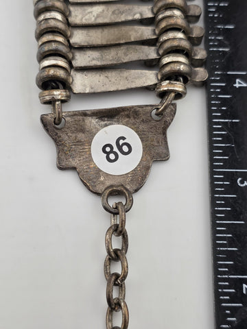 Vtg Ottoman Turkish Melmed V10 Para Metal Coin Bracelet Lobster Clasp Vintage