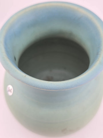 ORIGINAL VAN BRIGGLE HAND THROWN POTTERY VASE TURQUOISE/GREEN