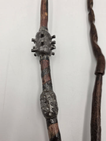 Set Of 2 Rare One Of A Kind Handmade Wooden Magic Wand Fantasy Staff Cosplay.