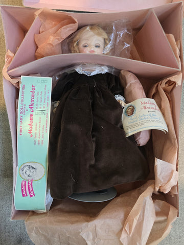 NEW MADAME ALEXANDER JANE FINDLAY DOLL TAG 1509 FIRST LADIES OF THE US BOX 14"
