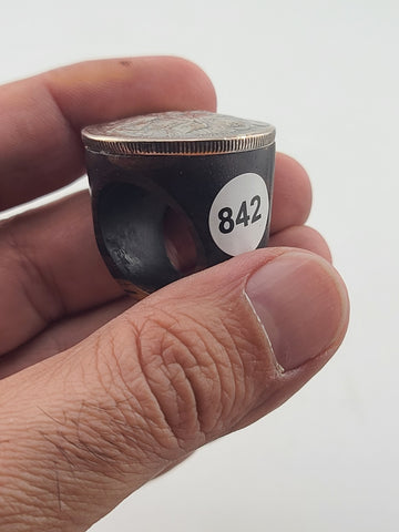 1936 Texas Independence Centennial Half Dollar Coin Ring Remember the Alamo.