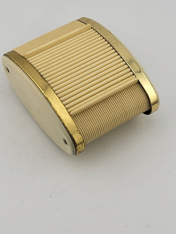 MID-CENTURY WESTCLOX GOLD STARBURST NUMBERS. SLIDE & GO ALARM CLOCK. Working.