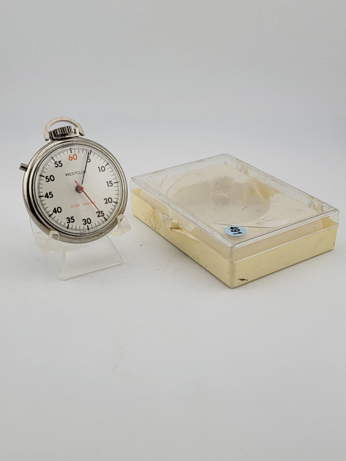 Vintage Westclox Stop Watch Model 10887 W Original Box. Working.