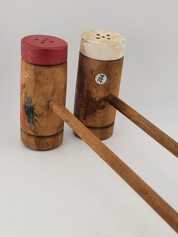 Vintage Collectible Wooden Gavel Salt And Pepper Shakers. Made In Japan.