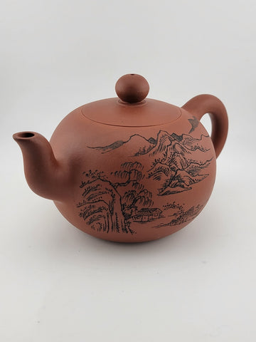 Vintage Large Chinese Gu Jingzhou Purple Clay Yixing Zisha Ceramic Teapot