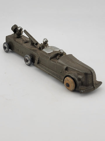 Antique Ralstoy 1930's US Army Truck with Spotlight and Artillery Gun Original
