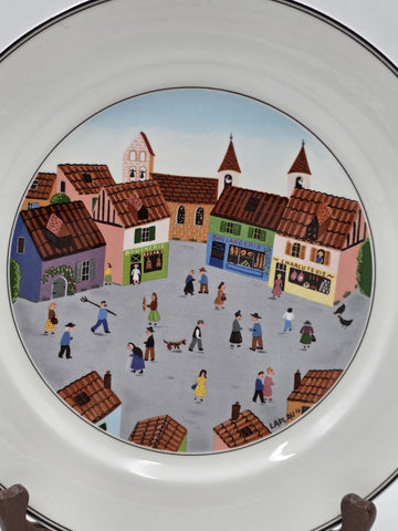 Villeroy & Boch Naif Laplau 4 Dinner Plates Christmas Village Noah Ark 10.5 Inch