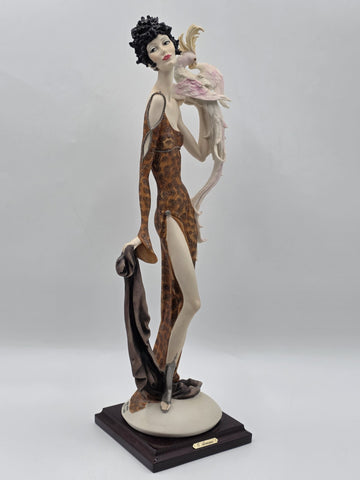 Giuseppe Armani Lady With Parrot 616/C Hand Signed LE 262/5000 Box COA Italy