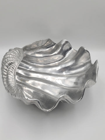 Rare Vintage Arthur Court 1988 Oversized ClamShell Centerpiece Bowl. 18 Inch.