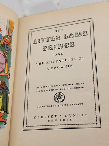 1948 The Little Lame Prince & Adventures, by Dinah M. Craik with Color Illust.