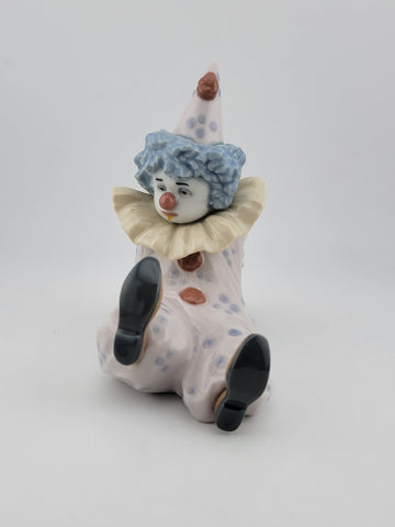 Vintage Retired LLADRO 1990 Glazed Porcelain Tired Friend Clown #05812. VG Cond.