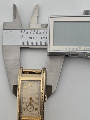 Antique 1940's Bulova 10K GF Curved Tank Art Deco Manual Wind Watch Serviced