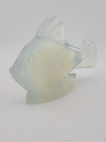 Vintage Sabino Opalescent Glass Fish Model Chabot 5023 Figurine 3.5" tall by 4.5