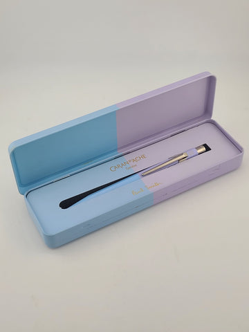 Caran d'Ache Paul Smith Discontinued 849 Ballpoint Pen Slate Baby Blue & Purple