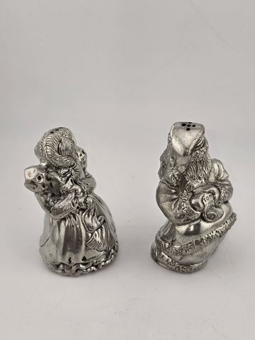Vintage LENOX, Kirk Stieff Collection, Santa &Mrs. Claus Salt & Pepper Shakers.