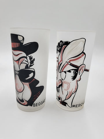 MCM Federal  Gay Fad Glasses 7 Glasses Rich Man Poor Man Beggar Man Thief 1950’s