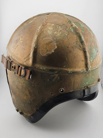 Rare 1950s US Navy Korean War H-4 Flight Helmet XL MFG Bassons Corp. W Boom Mic