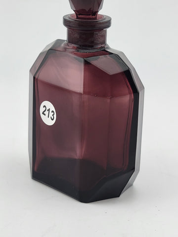 Rare Vintage Desna dark violet Diamond Cut perfume Collectibe bottle. Unmarked.