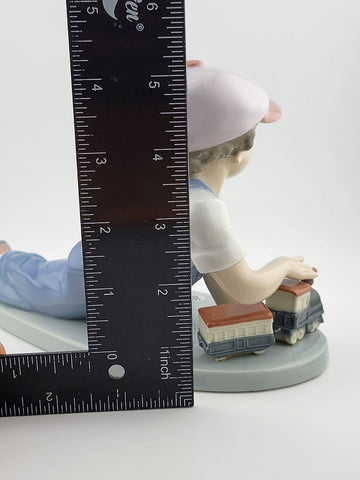 Rare Vintage Lladro #7619 All Aboard Porcelain Figurine 1992 Collectors Society.