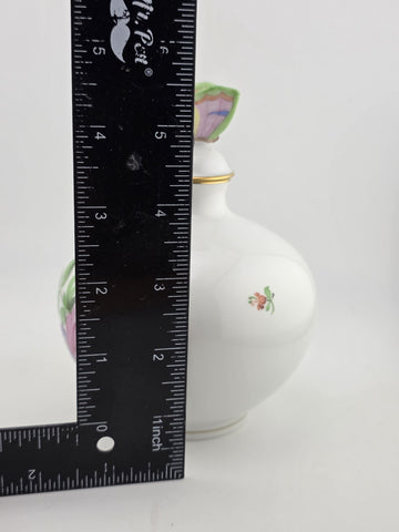Herend Porcelain Printemps Perfume Bottle Butterfly Dauber Perfect & Elegant!