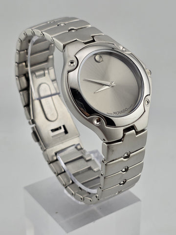 Movado Swiss Quartz 86.A1.816.2 Stainless Steel Museum Dial Men’s Watch. Running