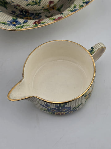 1930's Royal Winton Queen Anne Chintz Tea Set Teapot Cup Saucer Creamer England