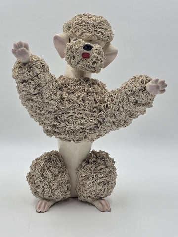 Rare Vintage Mid Century Italian Spaghetti Poodle Ceramic Sculpture 16" Large