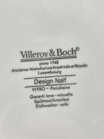 Villeroy & Boch Design Naif Laplau 4 Dinner Plates Christmas Village Noah Ark