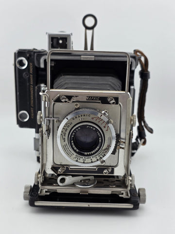 Graflex Crown Graphic 4x5 Camera Kodak Ektar 101mm f4.5 Flash Supermatic. Read.
