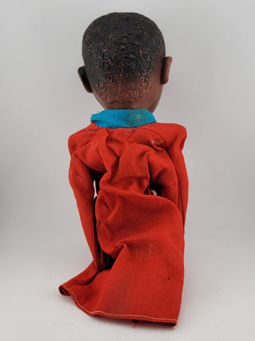 VINTAGE CASSIUS CLAY (MUHAMMED ALI) BOXER TOY WITH GLOVES  - 10" TALL - Working