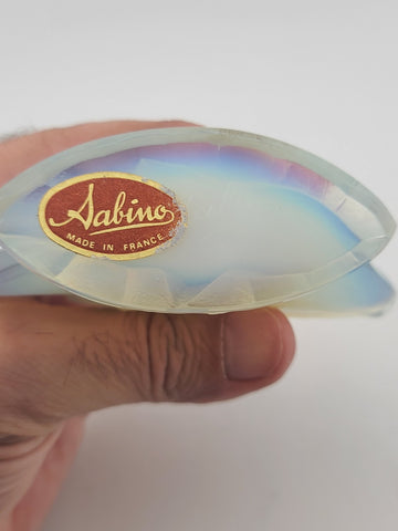 Vintage Sabino Opalescent Glass Fish Model Chabot 5023 Figurine 3.5" tall by 4.5