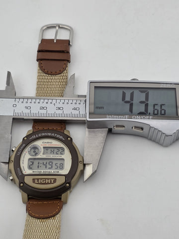 Vintage Casio W-87h Illuminator Digital Watch Men Grey Backlight 1536 W-87H