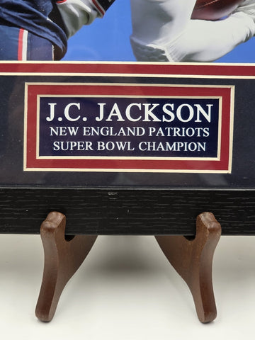 J.C. Jackson Signed 8x10 Photo Framed Patriots Auto JSA COA Super Bowl Champ