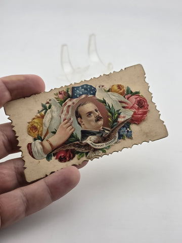 1880s-1890s Grover Cleveland 22nd & 24th U.S. President Decorative Calling Card
