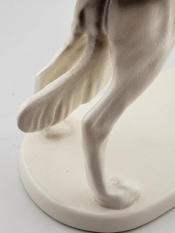 Rare Antique Original German porcelain Borzoi dog figurine 1928. by R. Steiner