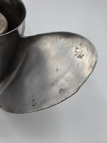 Vintage Stiletto Stainless Steel 3 Blade Boat Propeller 20321 01421 Spline Hub
