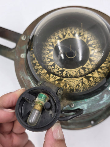 Rare Antique Kelvin White Constellation Ship Binnacle Compass Brass Nautical .